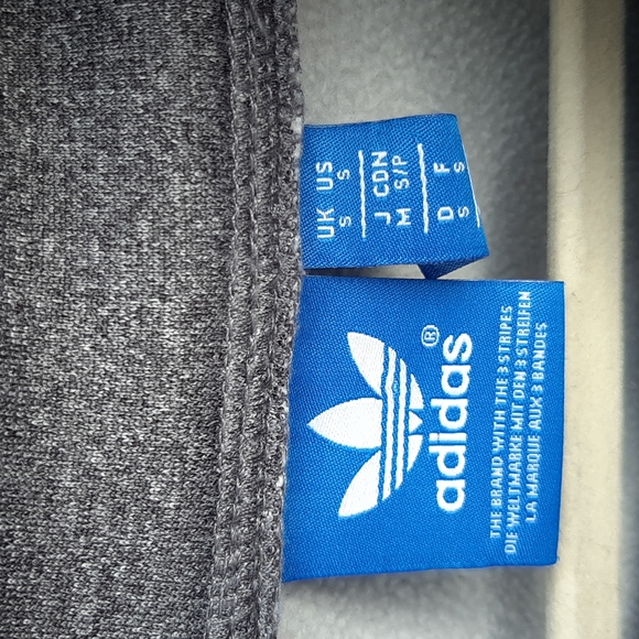 Adidas Women's Grey Turtle Neck Sweatshirt Long Sleeves With Zipper Size S - Picture 5 of 11